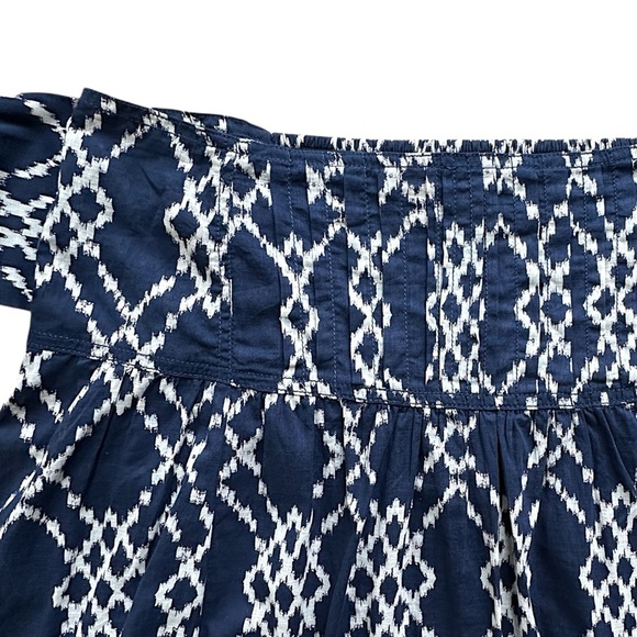 NWT ANTHROPOLOGIE RIMBAUD COTTON SKIRT TASSEL TIE NAVY BLUE & WHITE | MEDIUM - Picture 3 of 11